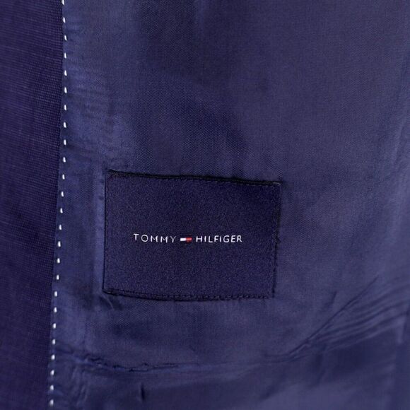 Tommy Hilfiger Wool Polka‎ Dot Peak Lapel 2 Button Suit Jacket 42R Or Slim 44R - Picture 9 of 14